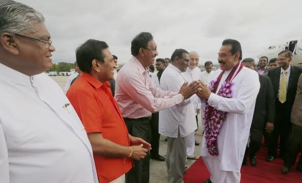 President the highest honour in Bahrain on arrival at Katunayake 2