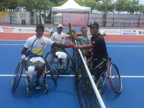 Army wheelchair tennis players win Taipe’s Men’s Doubles