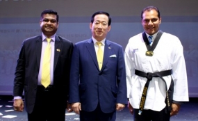 Sports Minister given Taekwondo Honorary Black Belt