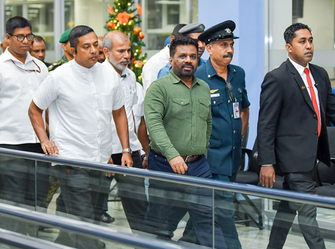 President returns to island after India visit