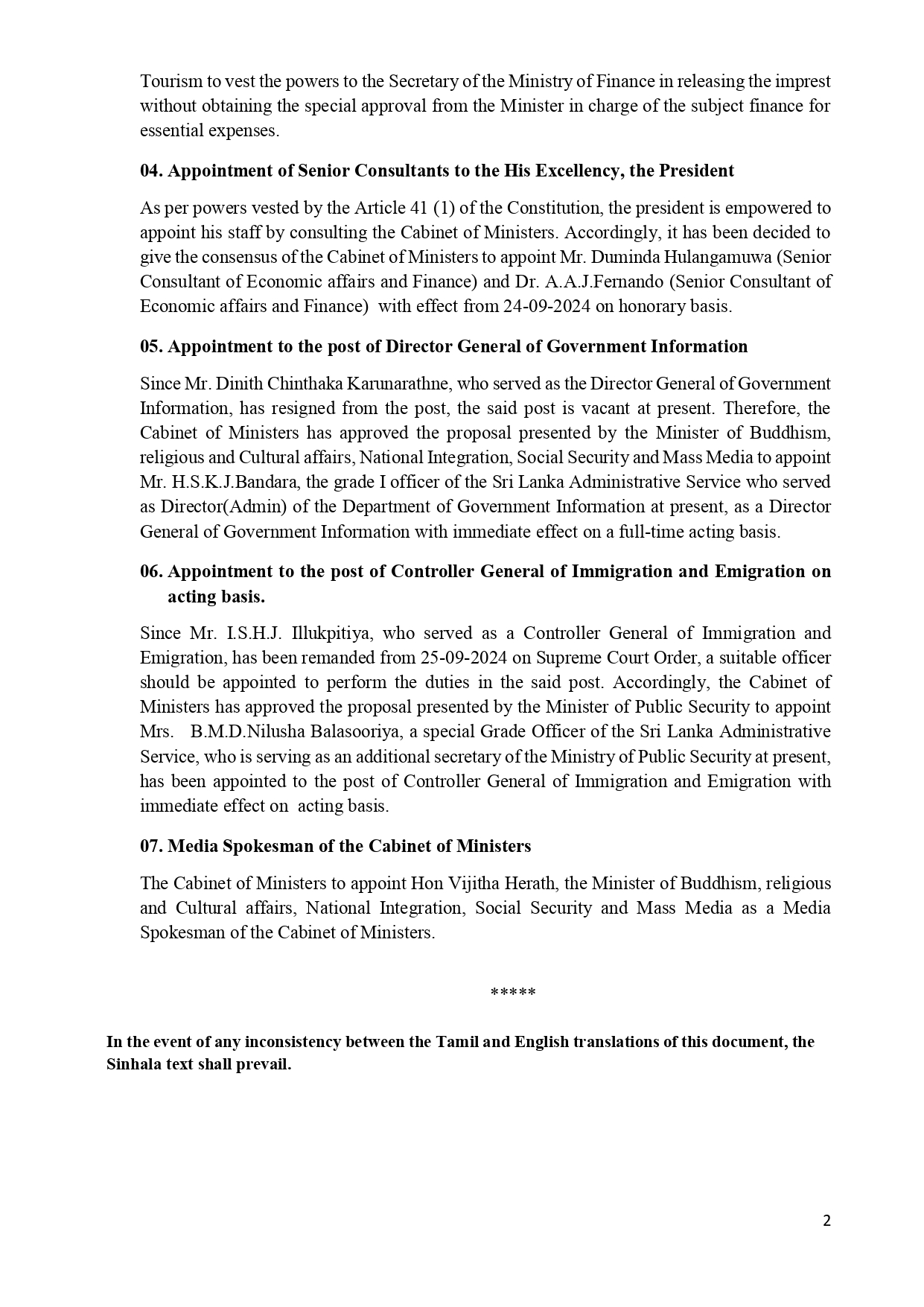 Cabinet Decisions on 30.09.2024 E page 0002