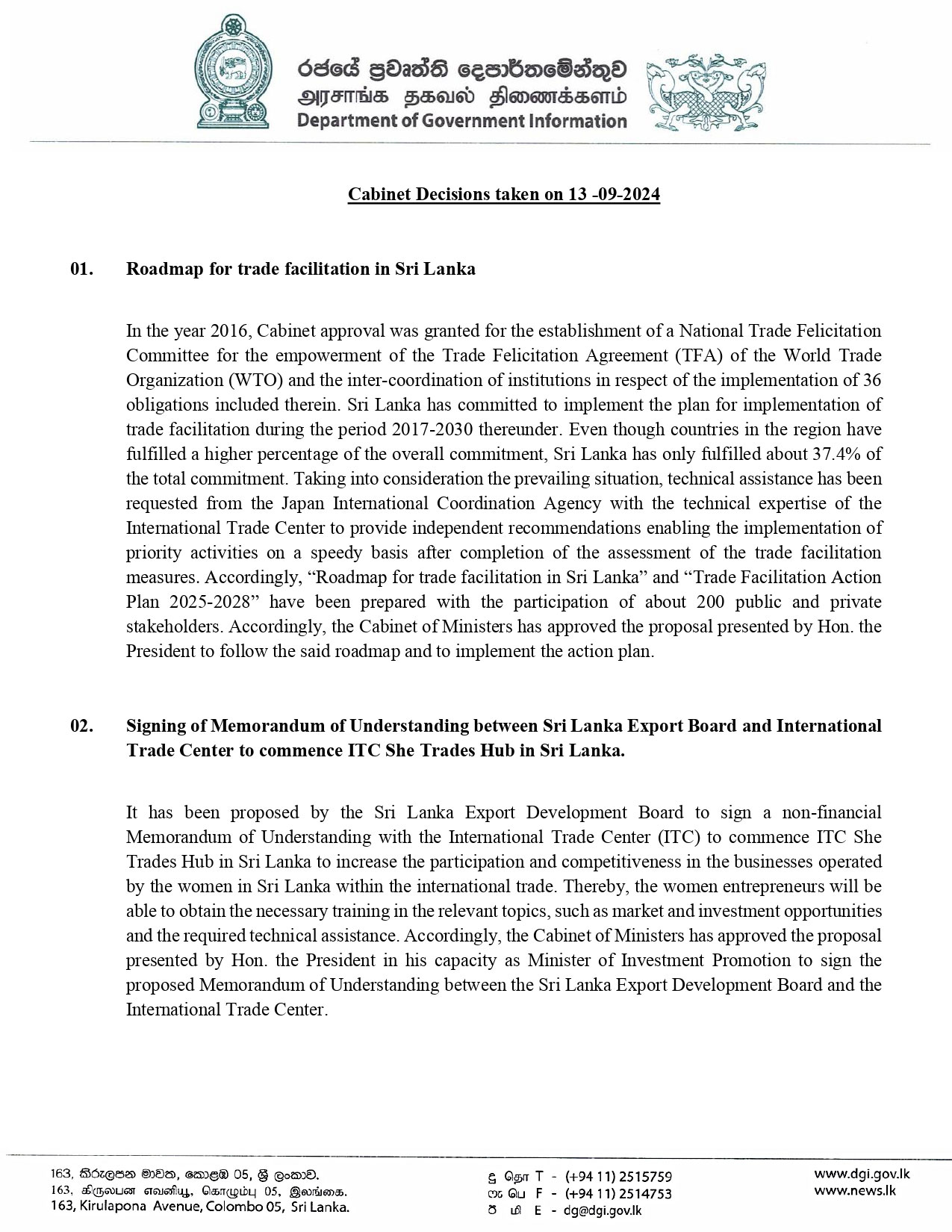 Cabinet Decision on 13.09.2024 English page 0001