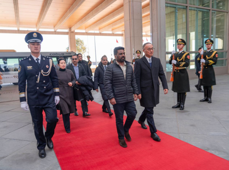 President Disanayake Accorded a Warm Welcome Upon his arrival in Beijing 