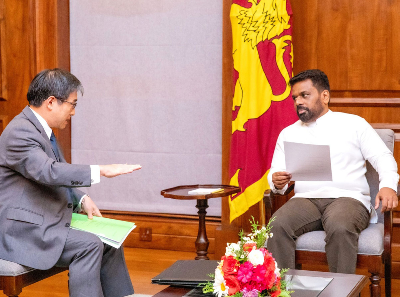 President Disanayake Meets Japanese Ambassador to Discuss Bilateral Cooperation