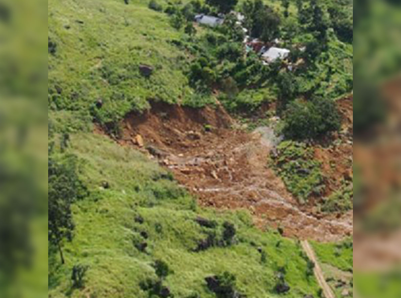 A landslide warning has been issued for two districts