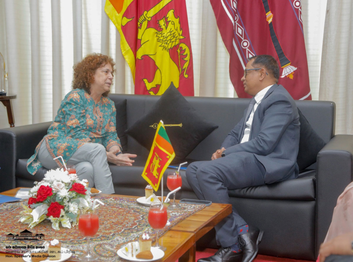 EU Ambassador meets with Speaker Dr. Jagath Wickramaratne.