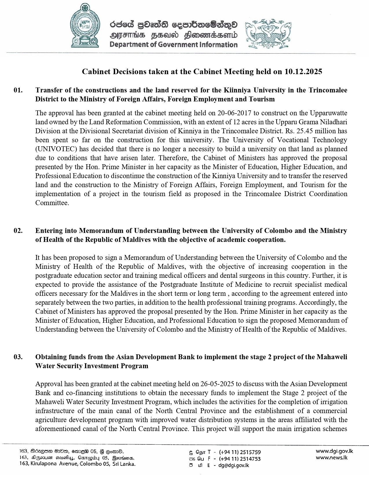 Cabinet Decision on 10.12.2025 English page 0001
