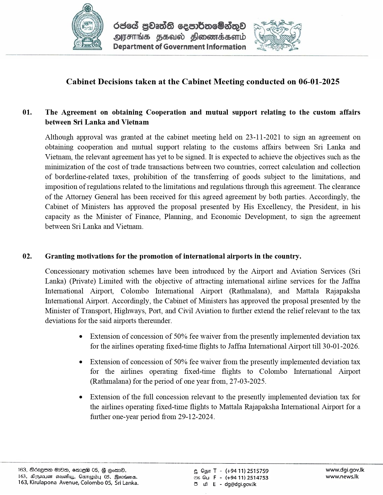 Cabinet Decision on 06.01.2025 English page 0001