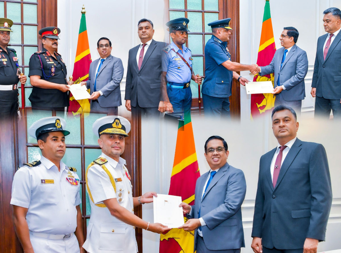 Tri-Forces Donate LKR. 372 Million, a Day’s pay of All Ranks to ‘Rebuilding Sri Lanka’ Fund