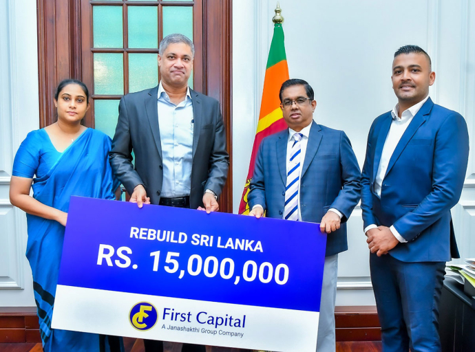 First Capital Holdings PLC Makes Financial Contribution to the ‘Rebuilding Sri Lanka’ Fund