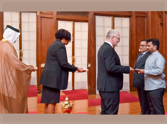  Presentation of Credentials by Three Ambassadors to the President