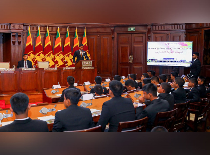 Inaugural Session of the Student Parliament of Boys’ Model School Malabe Held at the Presidential Secretariat