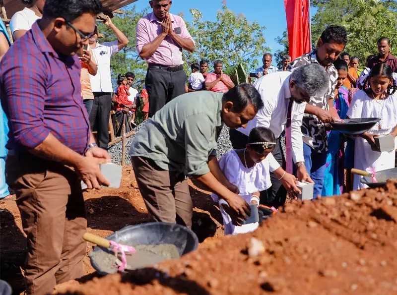 Kandaketiya Begins Construction of New Homes for 41 Ditwah-Affected Families