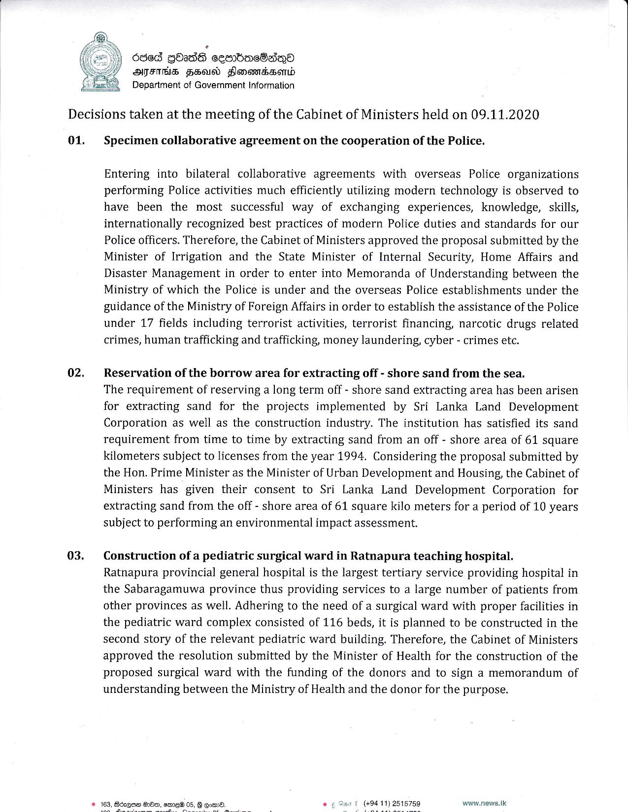Cabinet Decision on 09.11.2020 English 1 page 001