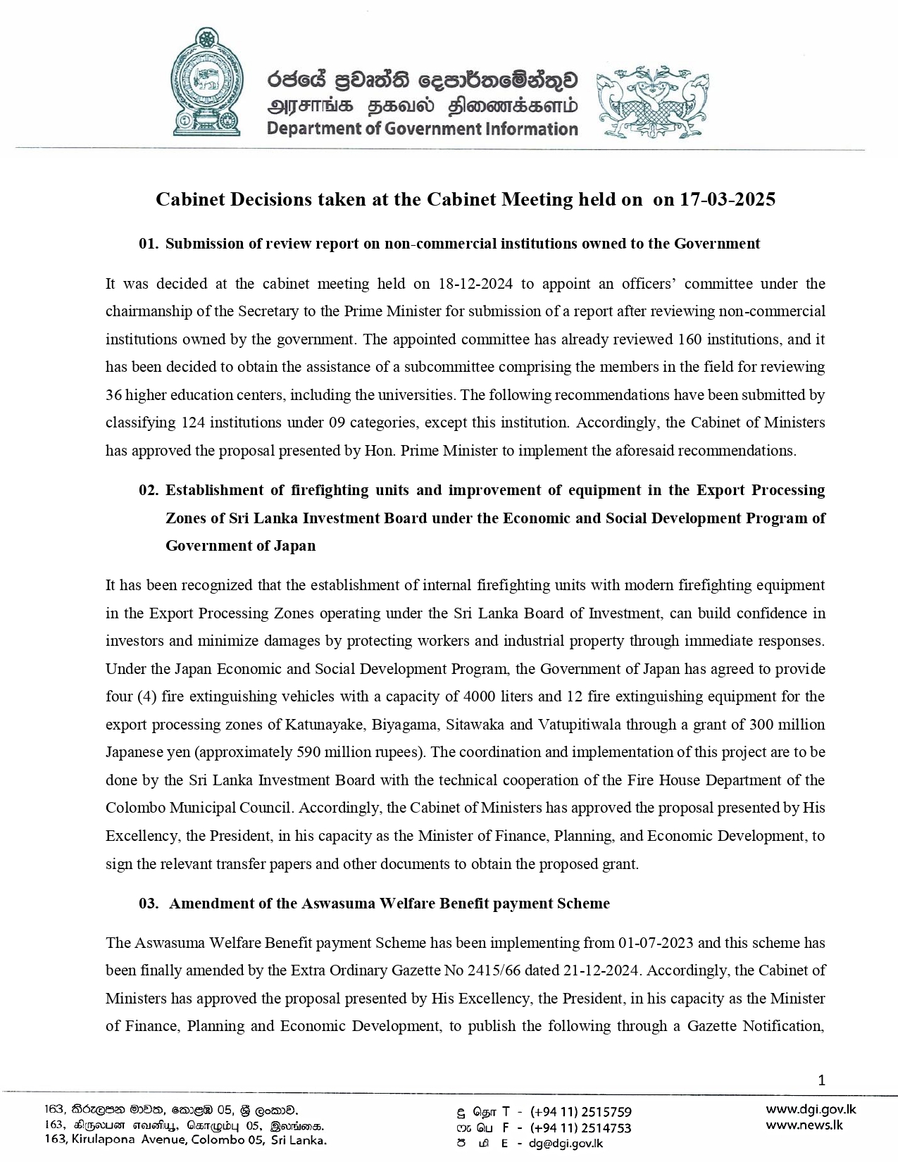 Cabinet Decisions on 17.03.2025 E page 00011