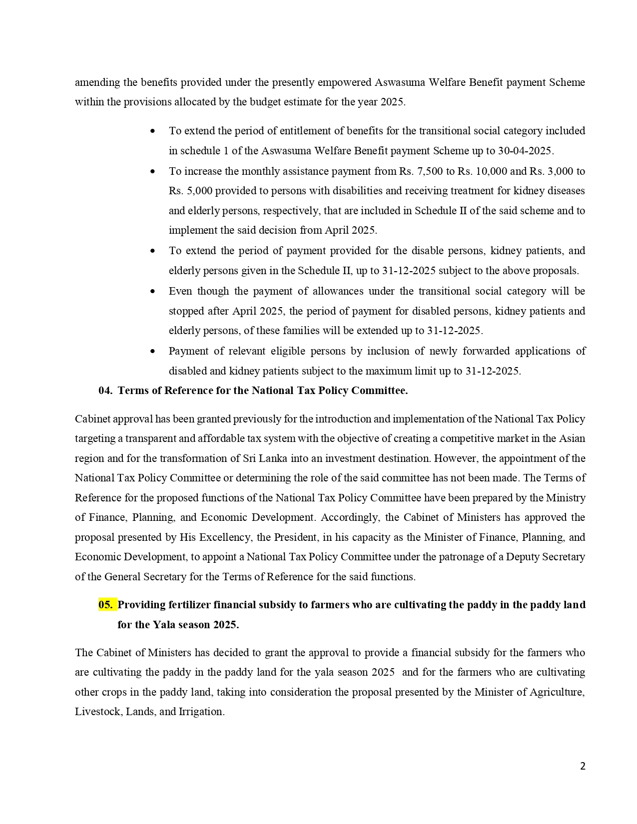 Cabinet Decisions on 17.03.2025 E page 00021