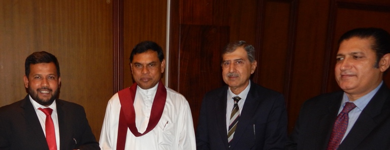 HE Qasim Qureshi with Minister Rajapaksha Minister Bathiudeen  Pakistans DHM
