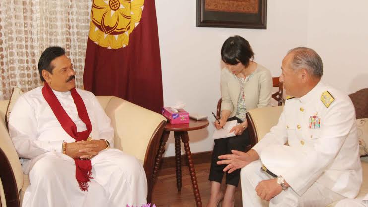 Chief of Staff of Japans Maritime Self-Defense meet President Rajapaksa 