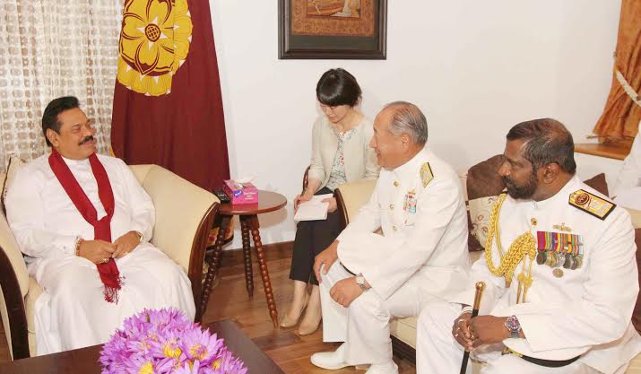 Chief of Staff of Japans Maritime Self-Defense meet President Rajapaksa 1