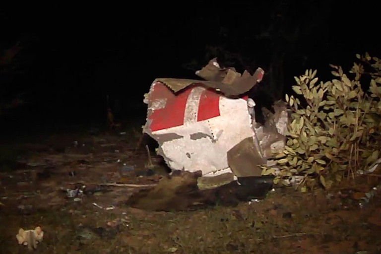 Part of the plane wreckage Air Algerie flight AH5017
