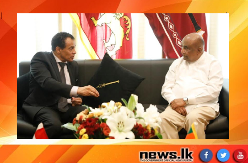Egyptian Ambassador to Sri Lanka called on the Speaker Mahinda Yapa Abeywardana