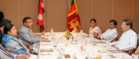 President hosts a breakfast for Nepal President