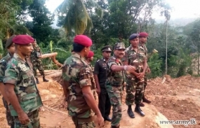 Army Commander observes affected areas in Matara
