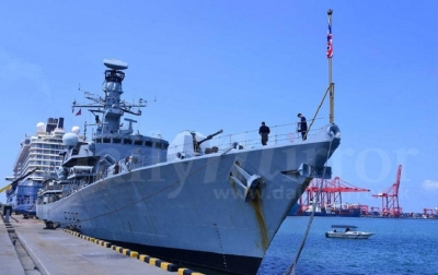 British  Navy ship in Colombo