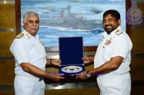 A top brass in Indian Navy calls on the Commander of the Navy