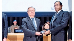 Top UN medal posthumously awarded to Lankan military personnel