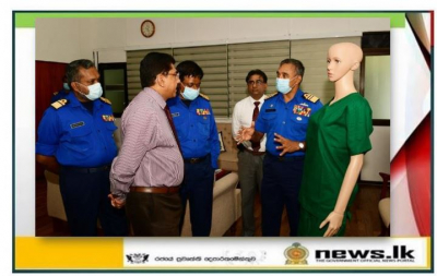 Navy hands over stock of medical outfits to Director General of Health Services, Dr. Anil Jasinghe