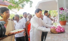 President participates at many religious activities in Seeduwa