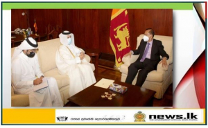 Minister of Foreign Affairs Prof. Peiris and Qatar's Ambassador Al - Sorour discuss the multifaceted relations between Sri Lanka and Qatar