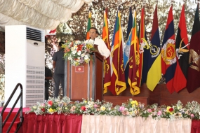 President addresses troops in East