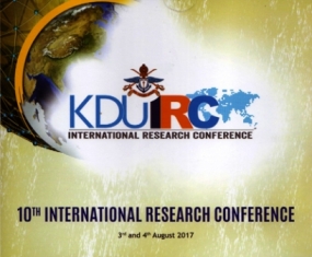 KDU International Research Conference in August