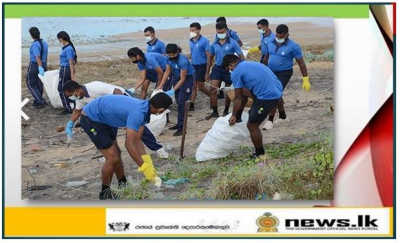 A beach cleaning programme held coinciding with VNF Annual Camp