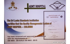 Army Hospital receives ISO standards