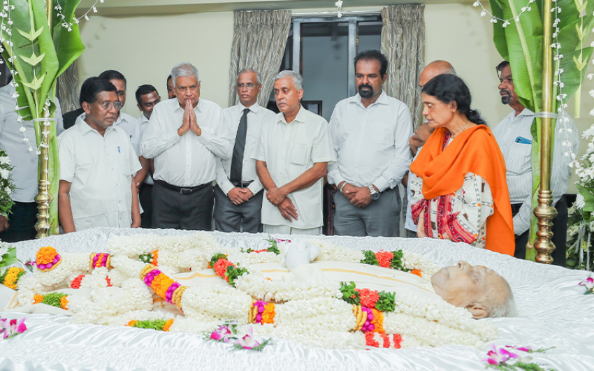 President pays final tribute to late R. Sampanthan