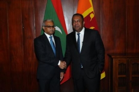 Maldivian Foreign Minister calls on his Sri Lankan counterpart