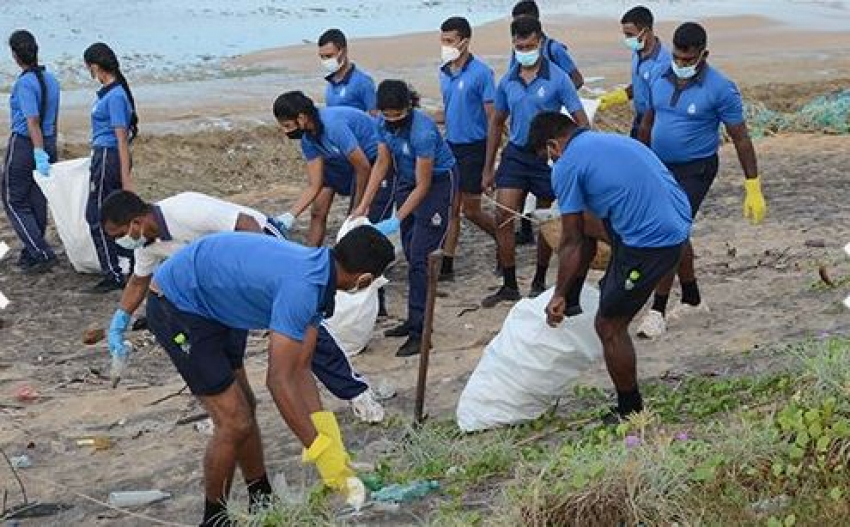 A beach cleaning programme held coinciding with VNF Annual Camp