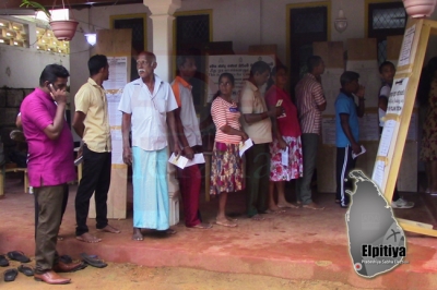 At 3pm reported 72% voter turnout in Elpitiya PS poll