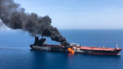 U.S. blames Iran for tanker attacks in Gulf of Oman, Iran rejects assertion