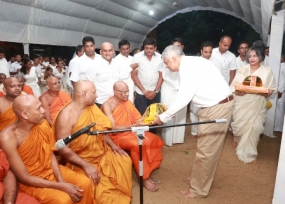 Blessings for PM at Kelaniya Temple