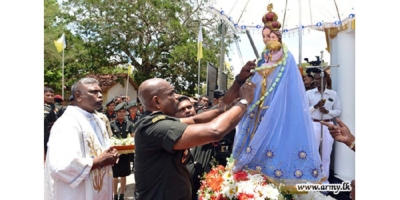Wanni Army Troops Consecrate Holy Madu Shrine