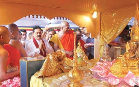 Deposit of Sacred Relics in the dome of Sandahiru Stupa on Nov.23