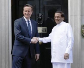 President Sirisena holds bilateral discussions with British PM