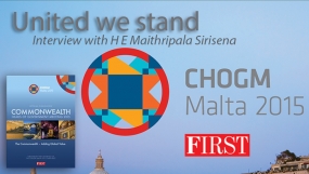 United we stand – Interview with H E Maithripala Sirisena
