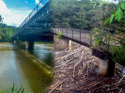 Navy clears blockages beneath Agaliya and Dodangoda bridges