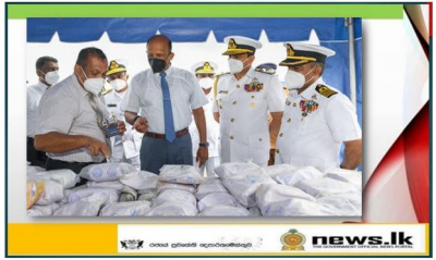 Navy seizes narcotics worth more than Rs. 15.86 billion street value in 2021