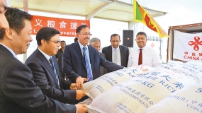 Chinese rice donation arrives